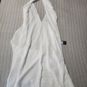 Fashion Nova White Halter Blouse